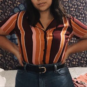 Striped Fall Button Up